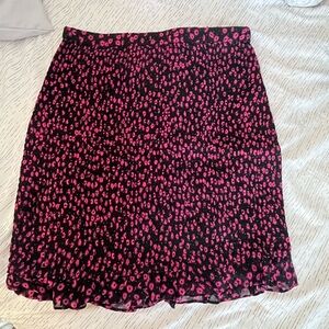 NWT The Kooples Black and Pink Mini Skirt $165 MSRP
